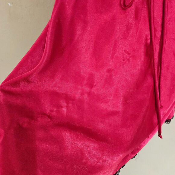 90s y2k grunge goth red black lace slip - Picture 5 of 5
